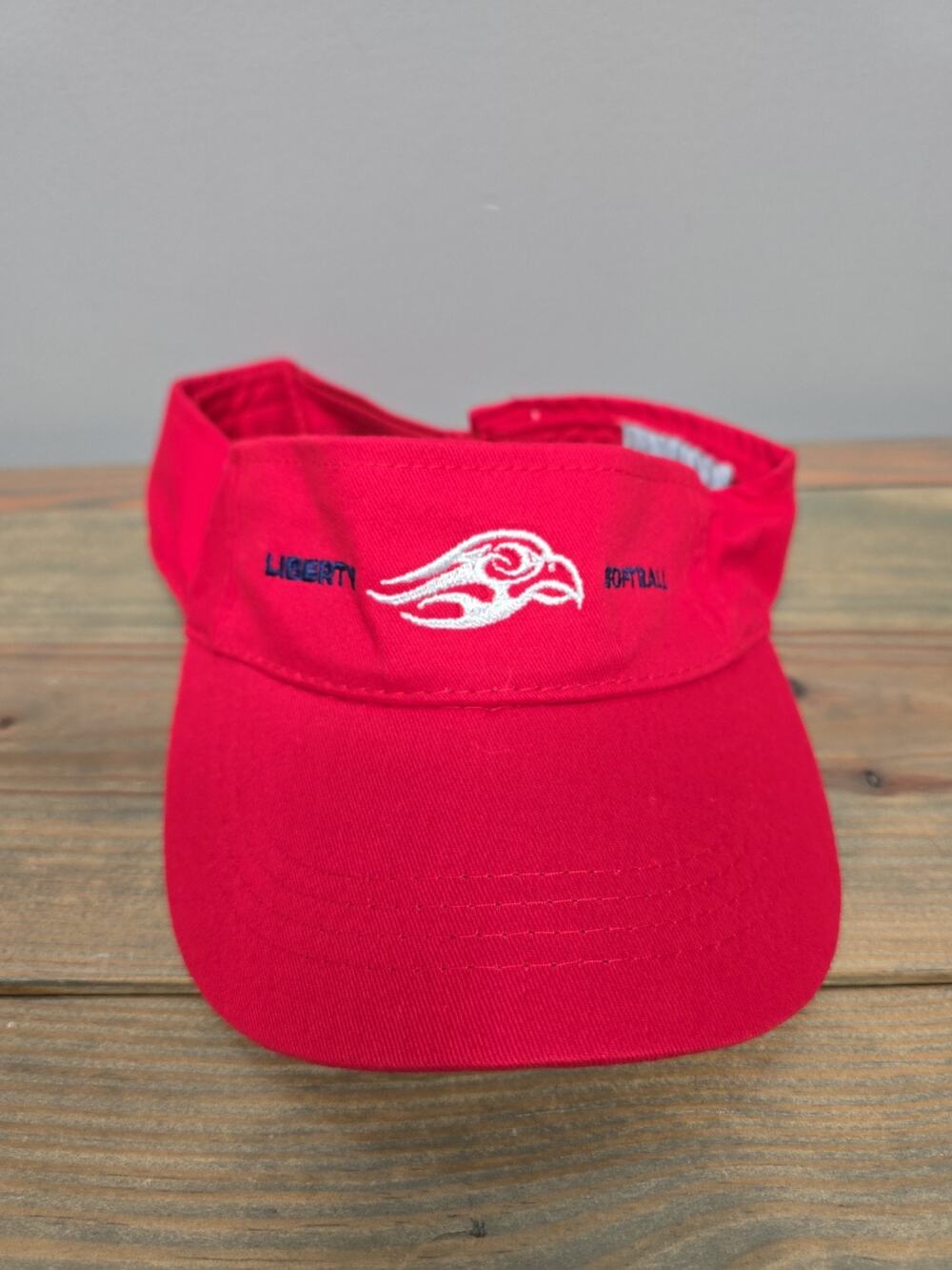 Liberty Flames Softball Red Visor Hook & Loop NCAA Apollo LU University